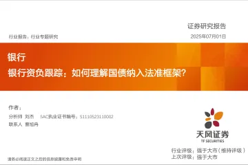 银行资负跟踪:如何理解国债纳入法准框架?-天风证券 听光Vic_1