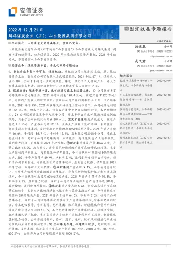 2022-解码煤炭企业(五):山东能源集团有限公司-20221221-安信证券-23页