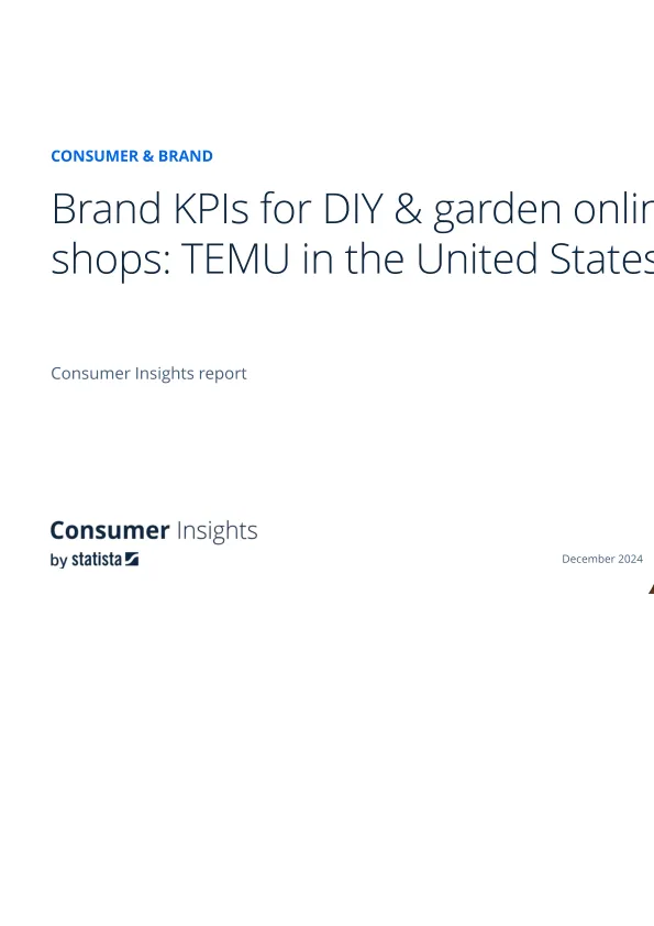 Brand KPIs for DIY & garden online shops: TEMU in the United States-英文培训课件2025