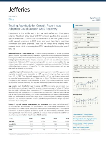 【Jefferies-2025研报】艾西(ETSY):测试增长的应用倾向;近期应用采用可能支持GMS复苏