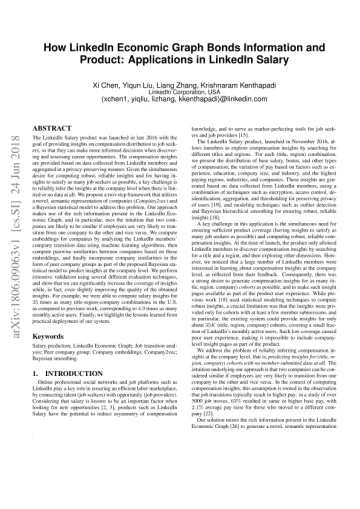 How LinkedIn Economic Graph Bonds Information and Product: Applications  in LinkedIn Salary