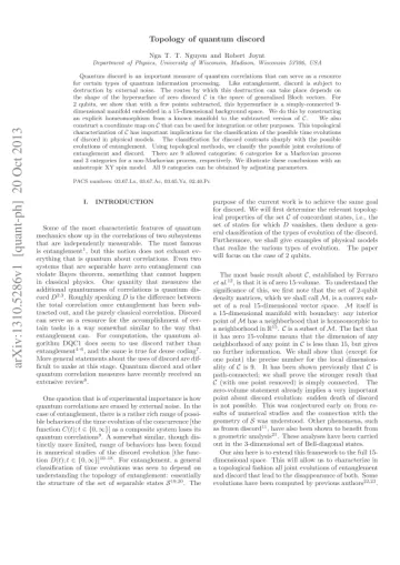 Topology of quantum discord