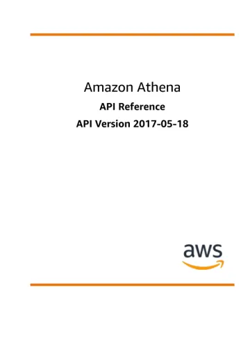 亚马逊Amazon Amazon Athen API 参考手册