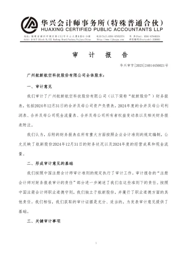 航新科技：2024年年度审计