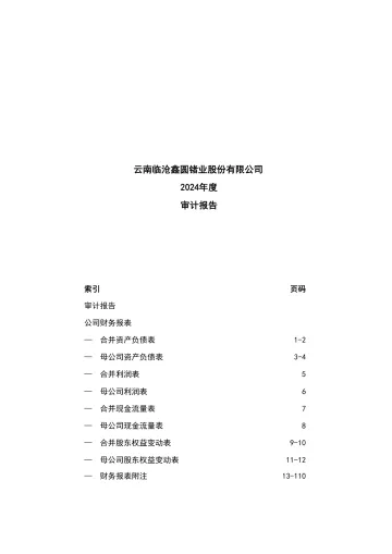 云南锗业：2024年年度审计