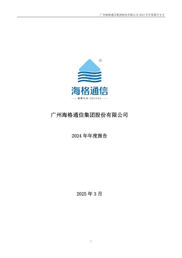 海格通信：2024年年度