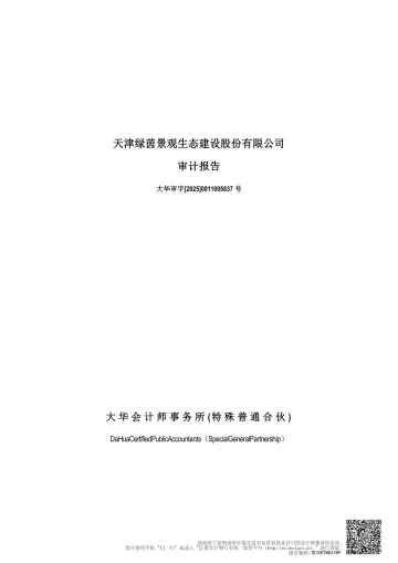 绿茵生态：2024年年度审计