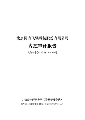 同有科技：2024年度内部控制审计