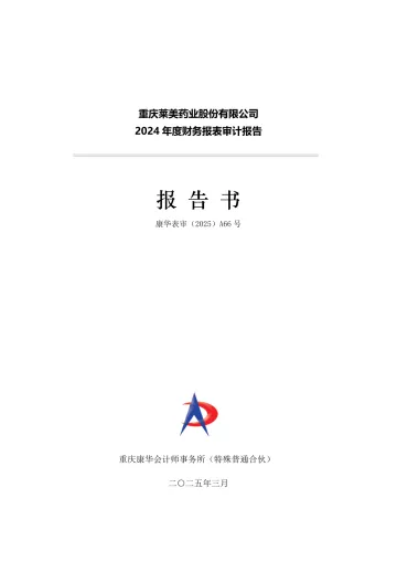 莱美药业：2024年年度审计