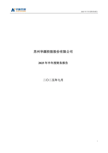 华源控股：2025年半年度财务