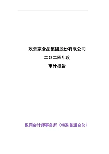 欢乐家：2024年年度审计