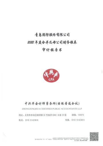 青鸟消防：2022年年度审计