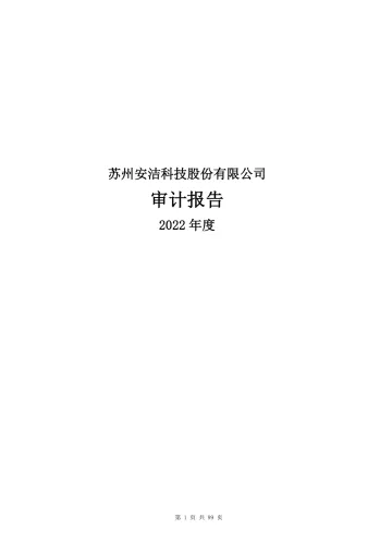 安洁科技：2022年年度审计