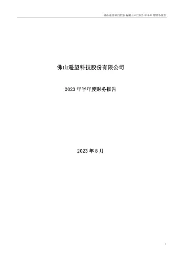 遥望科技：2023年半年度财务