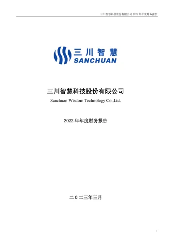 三川智慧：2022年年度财务