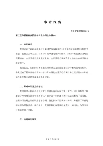星华新材：2023年年度审计