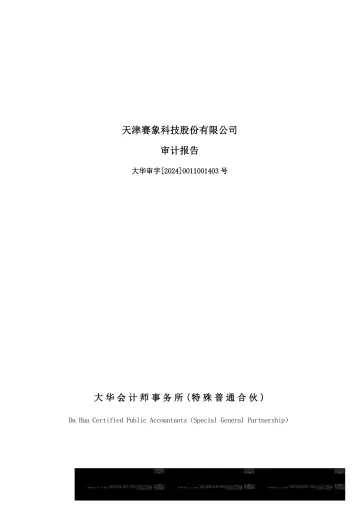 赛象科技：2023年年度审计