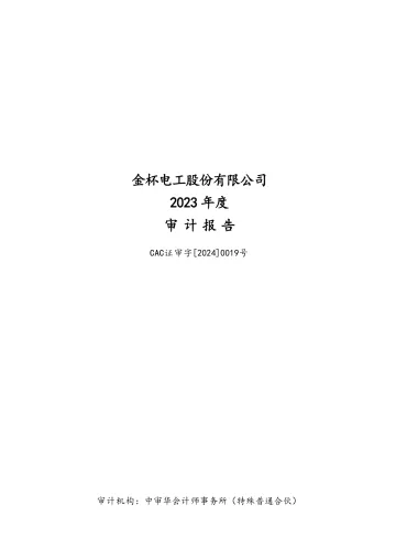 金杯电工：2023年年度审计