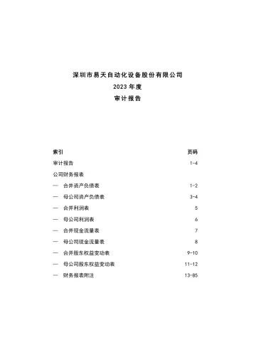 易天股份：2023年年度审计