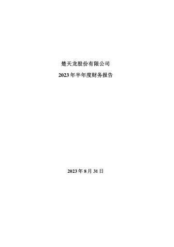 楚天龙：2023年半年度财务