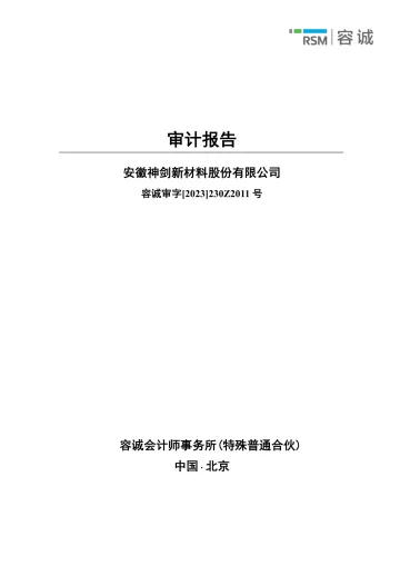 神剑股份：2022年年度审计