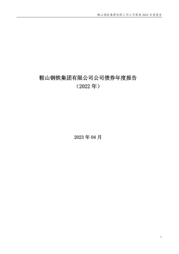 20鞍钢Y2：鞍山钢铁集团有限公司公司债券2022年度
