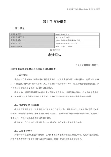 亚康股份：2022年年度财务