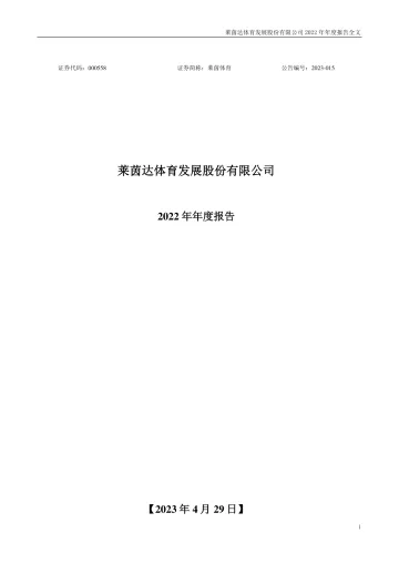 莱茵体育：2022年年度