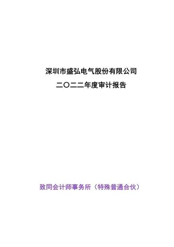 盛弘股份：2022年年度审计