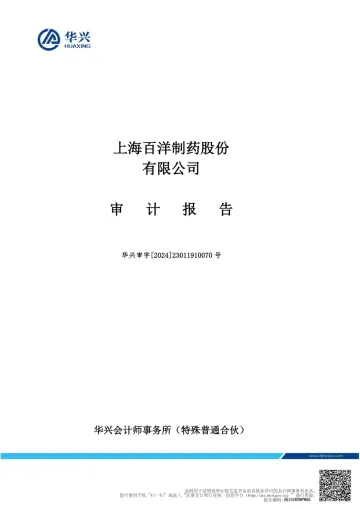 百洋医药：上海百洋制药股份有限公司审计