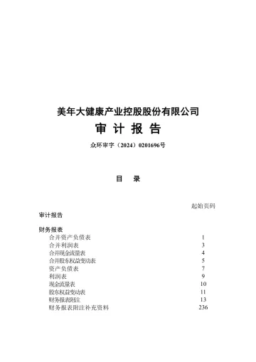 美年健康：2023年年度审计