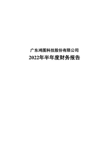 广东鸿图：2022年半年度财务