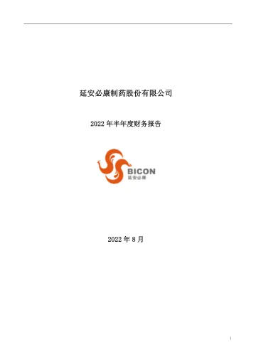 ST必康：2022年半年度财务