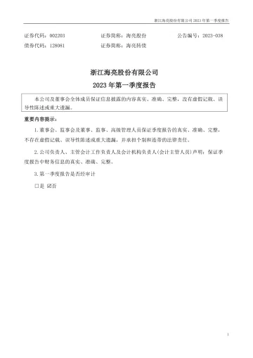 海亮股份：2023年一季度