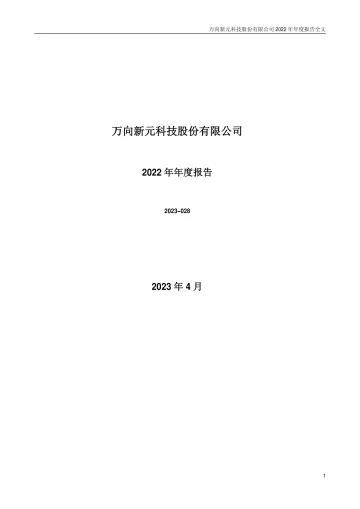 新元科技：2022年年度