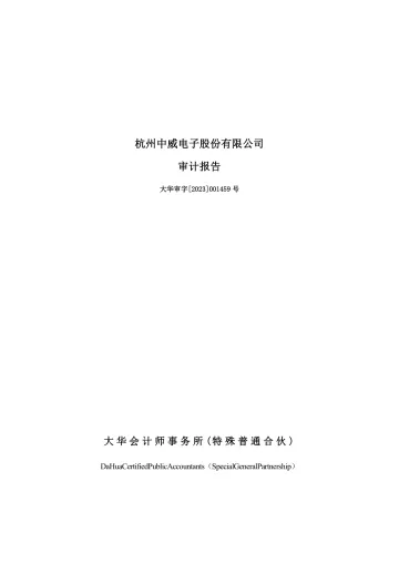 中威电子：2022年年度审计