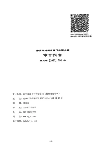 协鑫集成：协鑫集成科技股份有限公司2021年审计