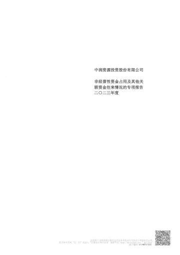 中润资源：年度关联方资金占用专项审计