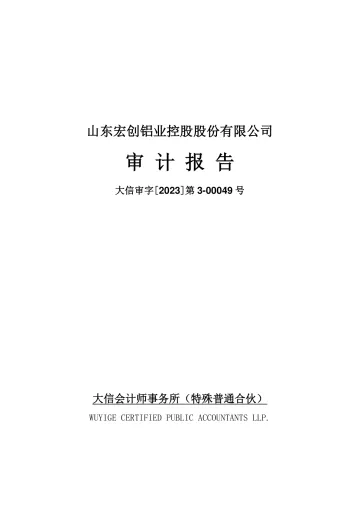 宏创控股：2022年年度审计