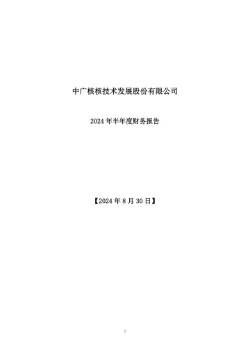 中广核技：2024年半年度财务