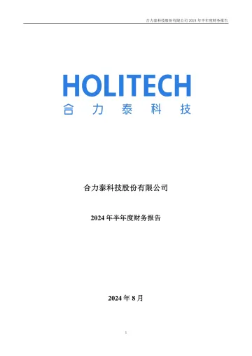 ST合泰：2024年半年度财务