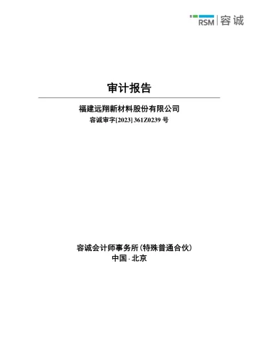 远翔新材：2022年年度审计