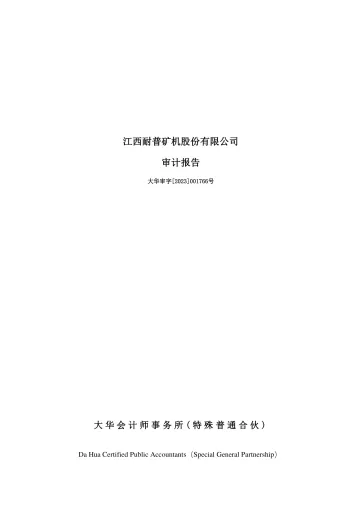 耐普矿机：2022年年度审计