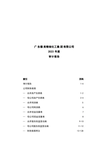 德美化工：2023年年度审计