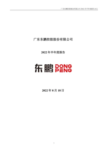 东鹏控股：2022年半年度