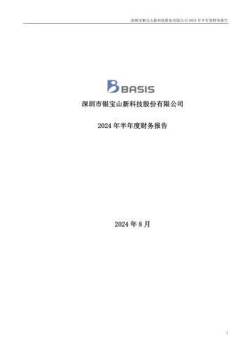 银宝山新：2024年半年度财务