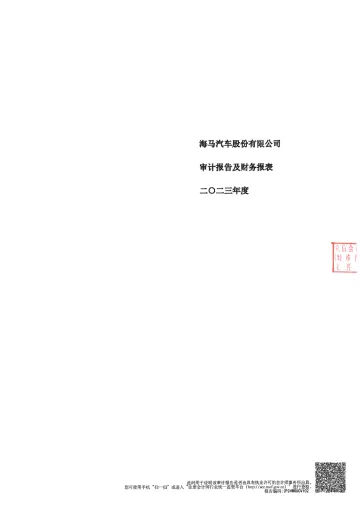 海马汽车：2023年年度审计