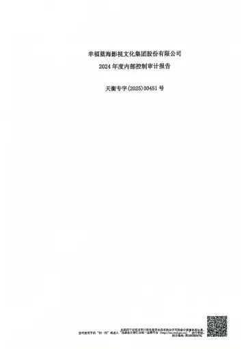 幸福蓝海：幸福蓝海影视文化集团股份有限公司2024年度内部控制审计