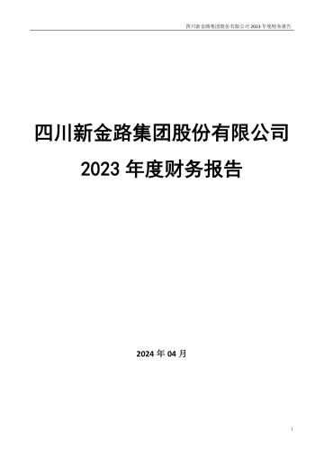 新金路：2023年年度财务