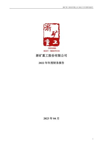 浙矿股份：2022年年度财务